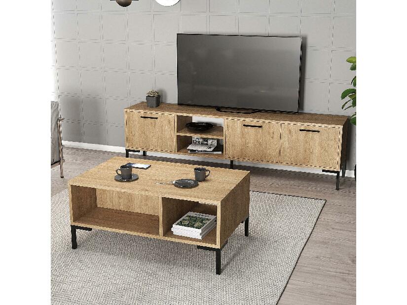 Set mobilier pentru living Povipi 2 (stejar) 