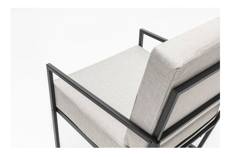 Záhradné kreslo Pedine 1 (béžová + čierna) 