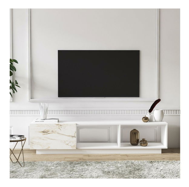 TV asztal/Szekrény Leporo (fehér) 