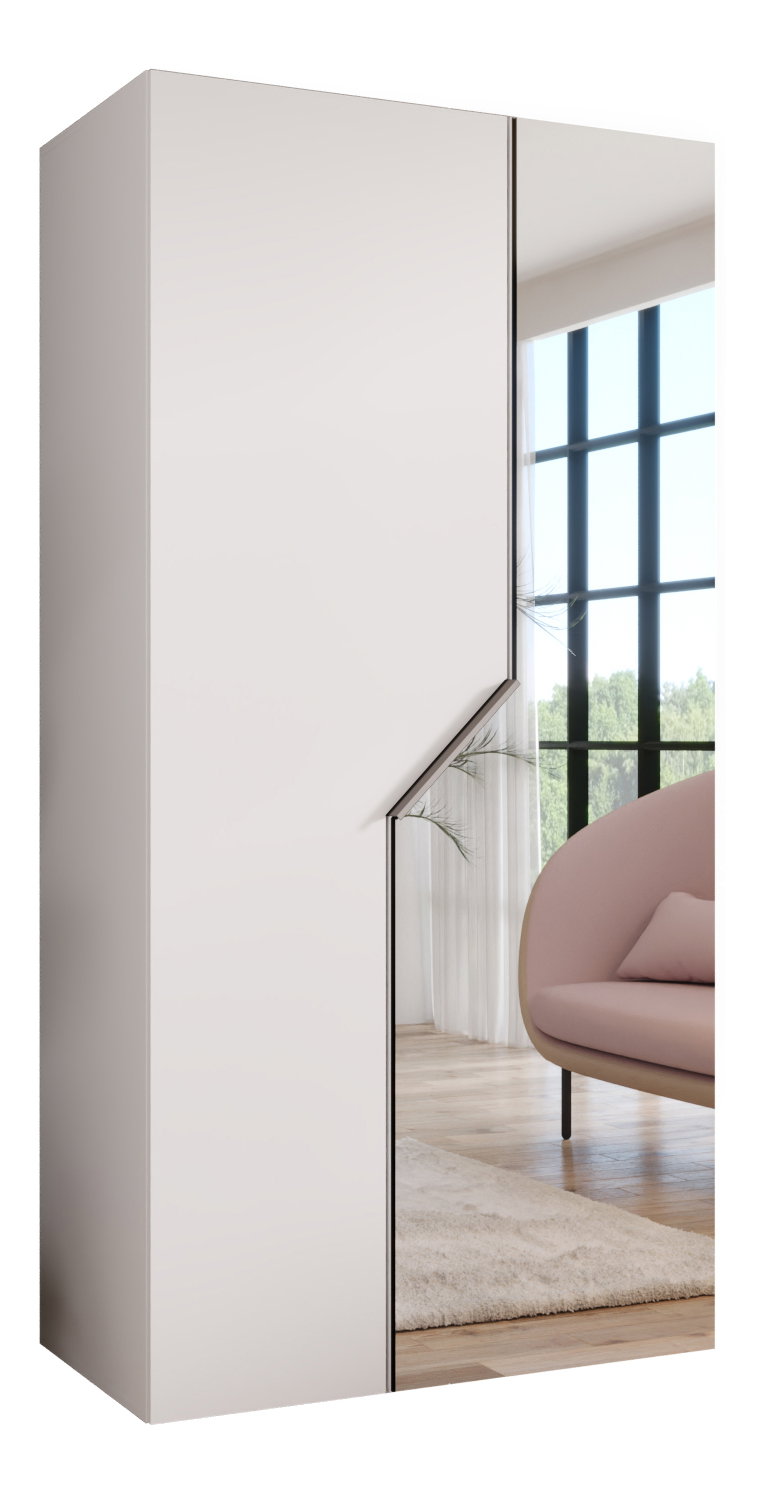 Dulap de haine Alaris 2 100 (alb + cașmir) (cu oglindă)