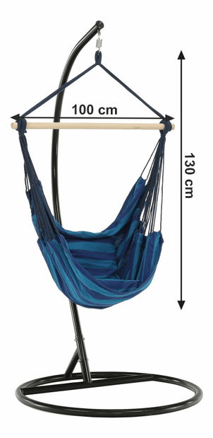 Závesné hojdacie kreslo Nicolaj (modrá)