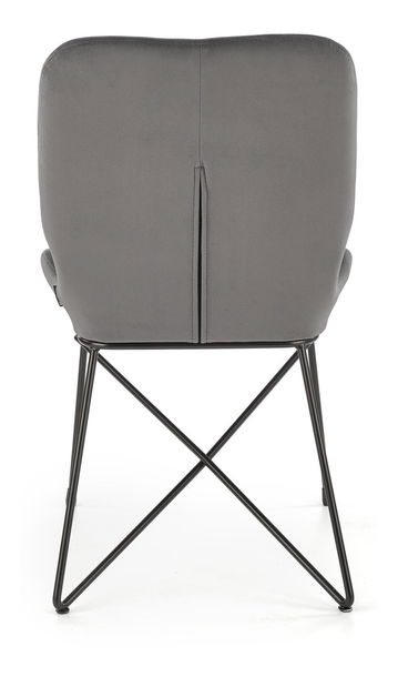 Jedálenská stolička Korsa (sivá + čierna)