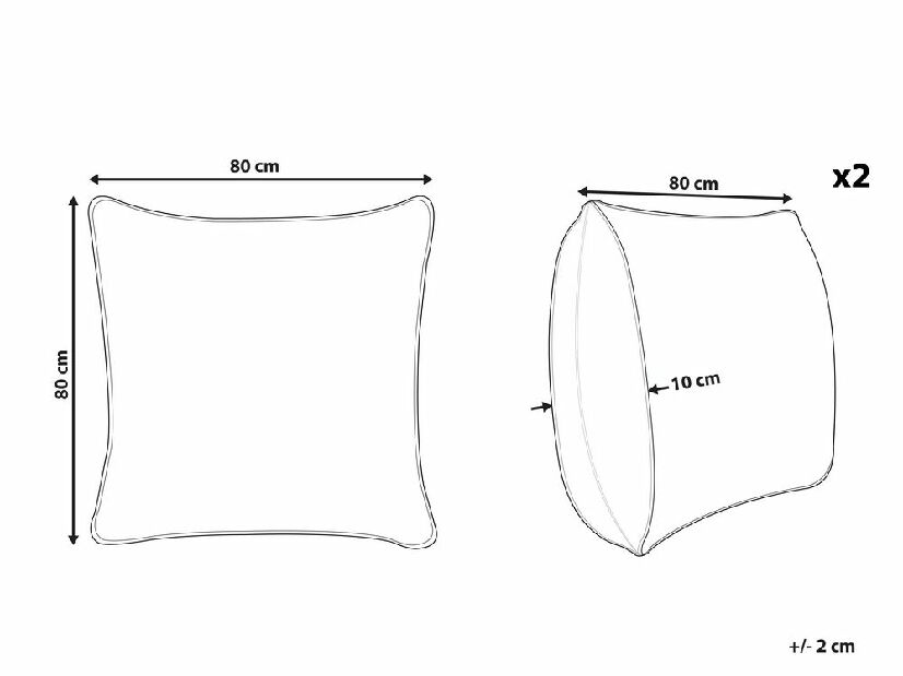 Jastuk 40 x 80 cm Kharta (bijela)