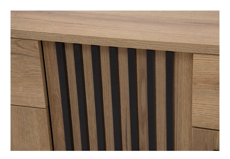 Komoda Neo NE3 (dub evoke + čierna matná)