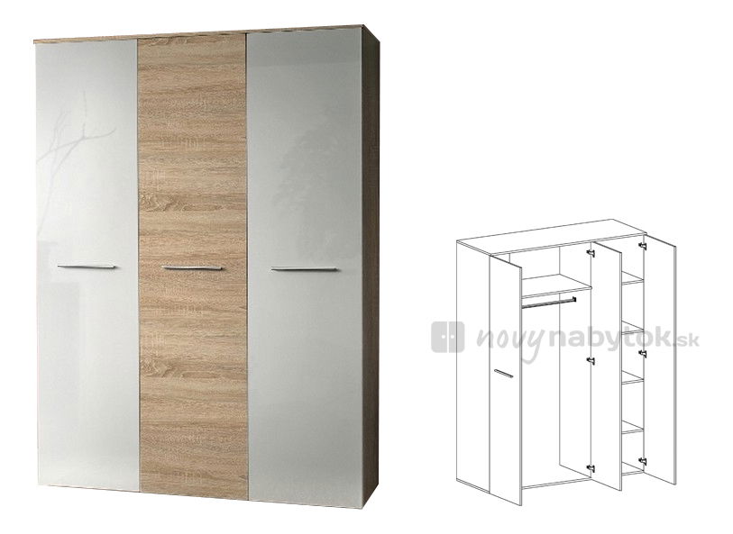 Dulap de haine Shelby 23 DSWW BG 