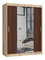 Šatníková skriňa Clotilde (dub sonoma + wenge) (so zrkadlom)