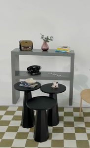 Set 3ks. príručných stolíkov Lilia L (čierna)