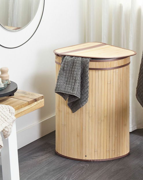 Coș pentru rufe Brigitta (lemn deschis)