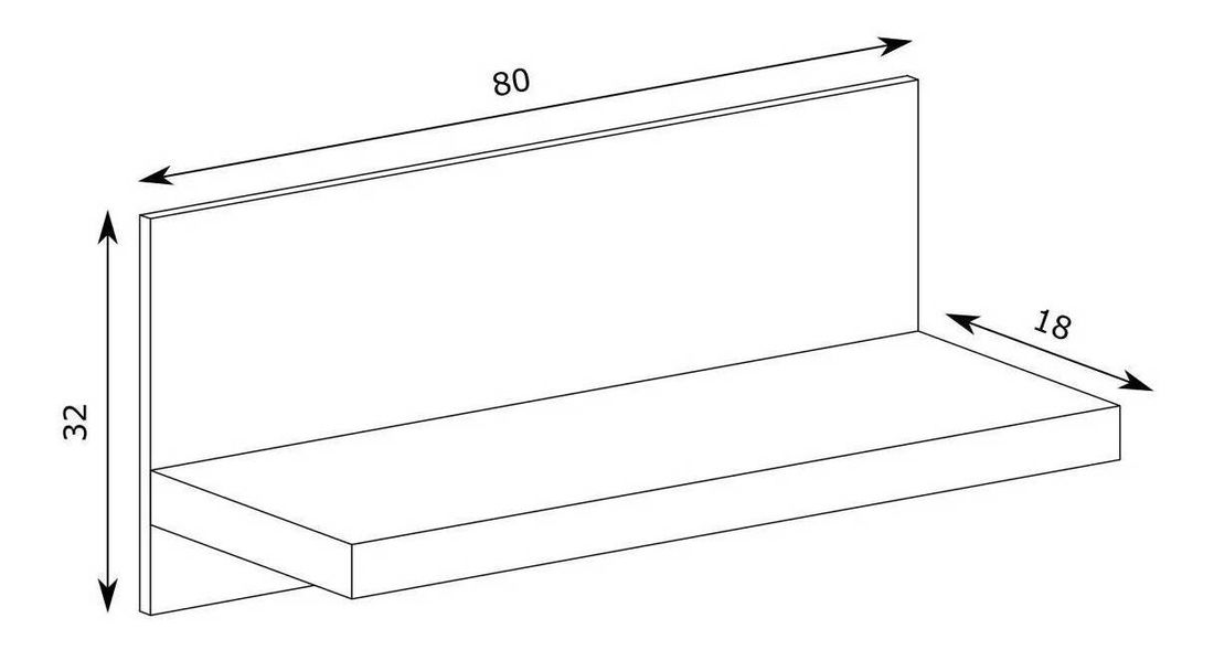 Polička Vega 27 (dub santana svetlý)