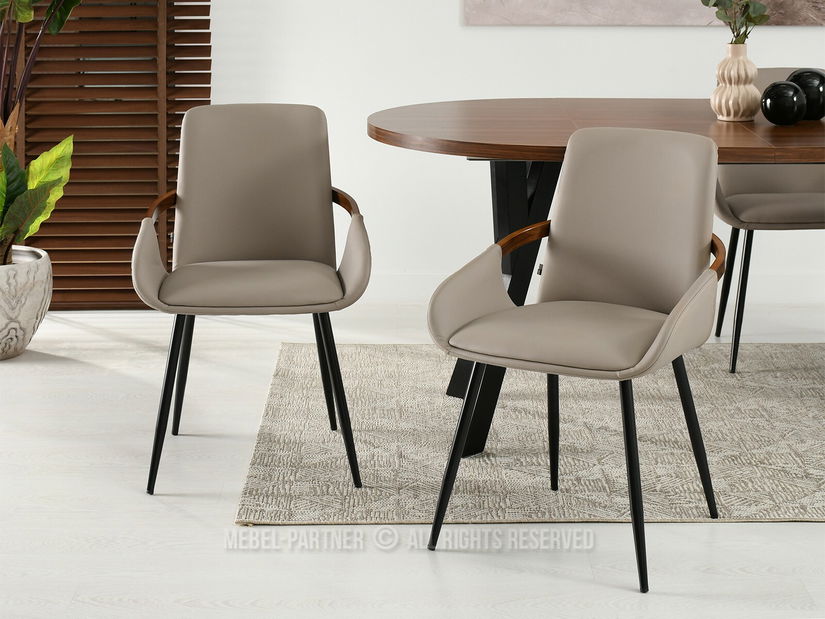 Stolička Markus (tmavobéžová + čierna)