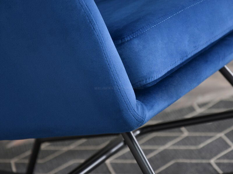 Kreslo Nesia (námornícka + čierna)