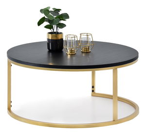Konferenčný stolík Kolja Stolik Xl (čierna + zlatá)