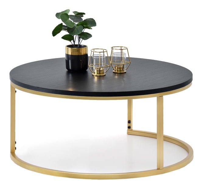 Konferenčný stolík Kolja Stolik Xl (čierna + zlatá)