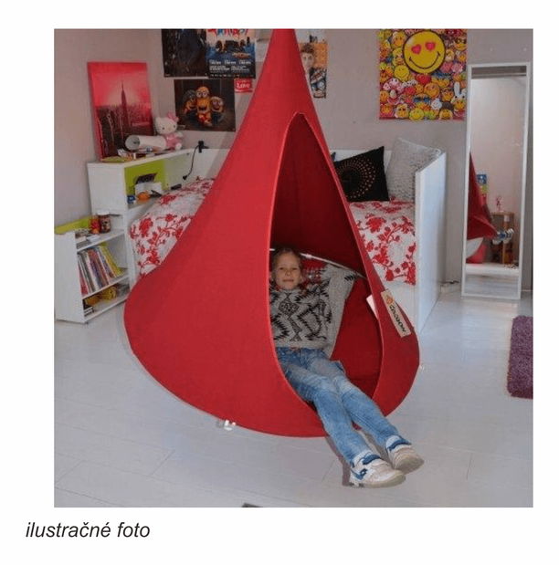 Fotoliu balansoar suspendat Klarina (roșu) (mic) 