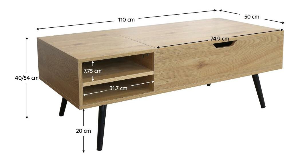 Stolić za kavu Aryn (hrast)