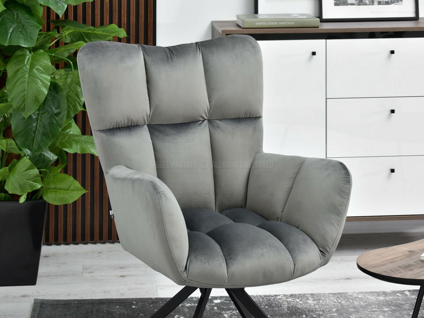 Fotoliu Kikino X (tmavogri + negru)