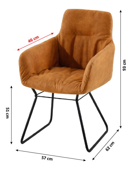 Jedálenské kreslo Lantos (hnedá)