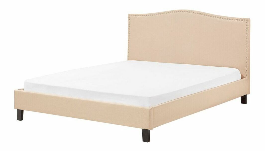 Pat matrimonial 160 cm MONTHY (cu somieră) (bej)