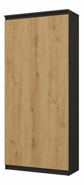 Dulap cu rafturi Respeto 1 (antracit + stejar artisan)