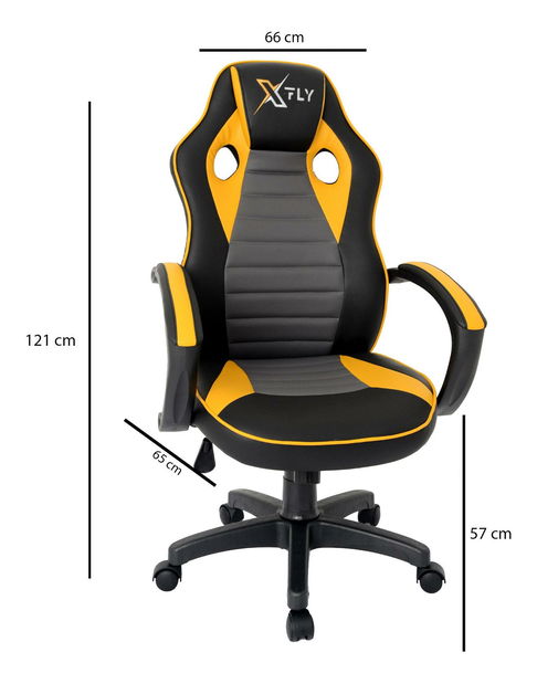 Kancelárske herné kreslo Vamivo 5 (žltá + čierna)