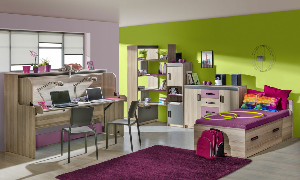 Pat de o persoană 80 cm Ulmo U7 (cu somieră și sp. depozitare)