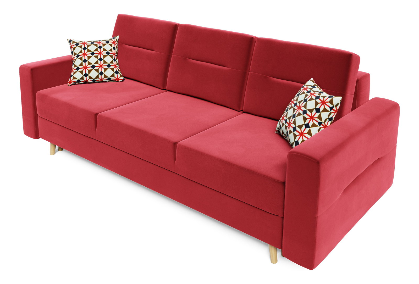 Canapea extensibilă Bergenia (bordo) (cu perne)