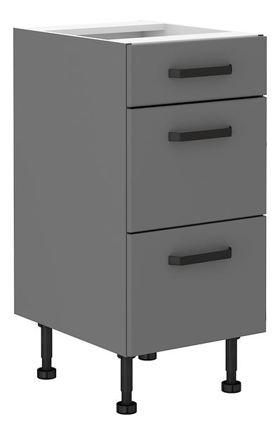 Alsó konyhaszekrény Nesia 40 D 3S BB PREMIUM BOX (Antracit)