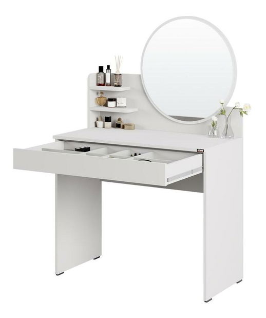 Toaletni stolić Trinity 2 (bijela) (s ogledalom)