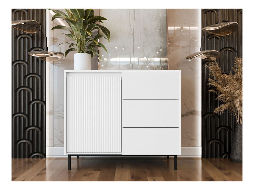 Komoda Somkera 1D3SZ (bijela + crna) 