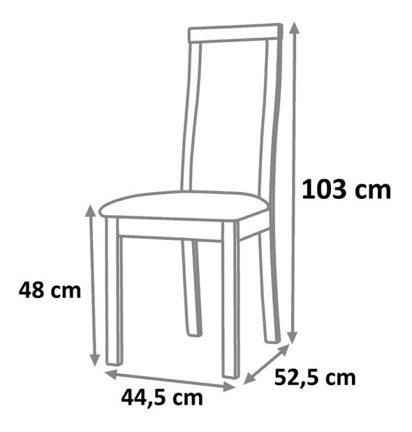Jedálenská stolička Edina wenge
