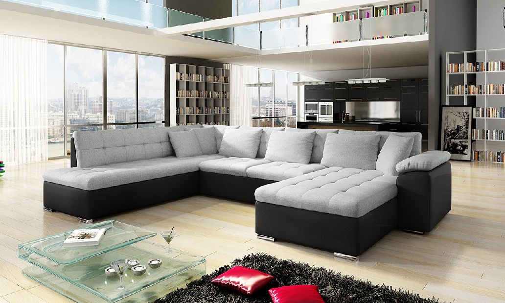 Kutna sofa Talina s funkcijom spavanja (desna U) (Uttario Velvet 2955 + Uttario Velvet 2955 + Uttario Velvet 2979)