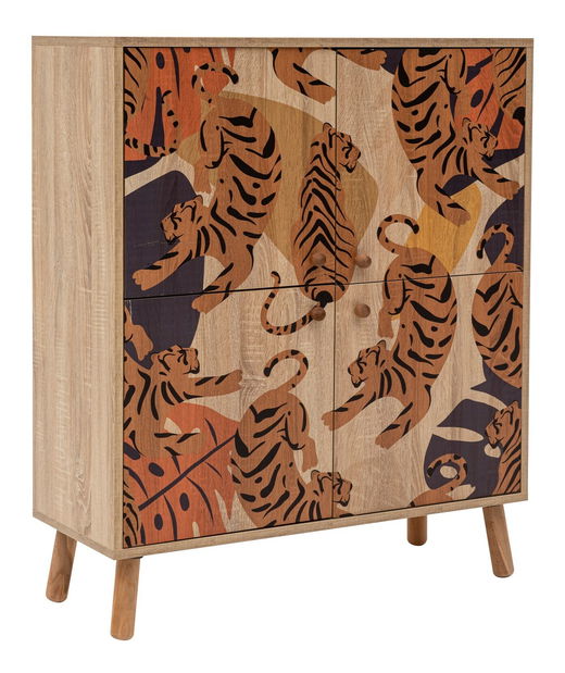 Mobilier pentru hol Maluxe Tigris (Stejar sonoma + Albastru închis)