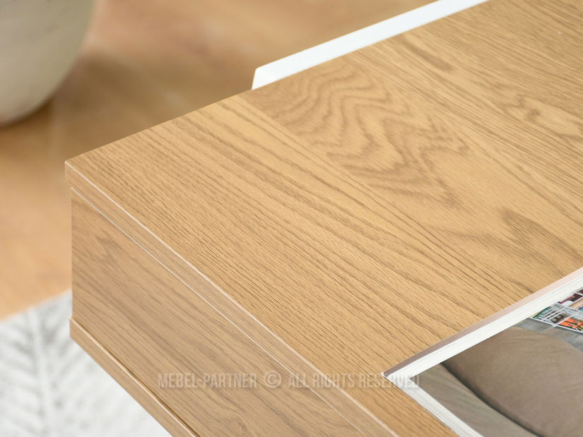 PC asztal Land (tölgy + fehér)