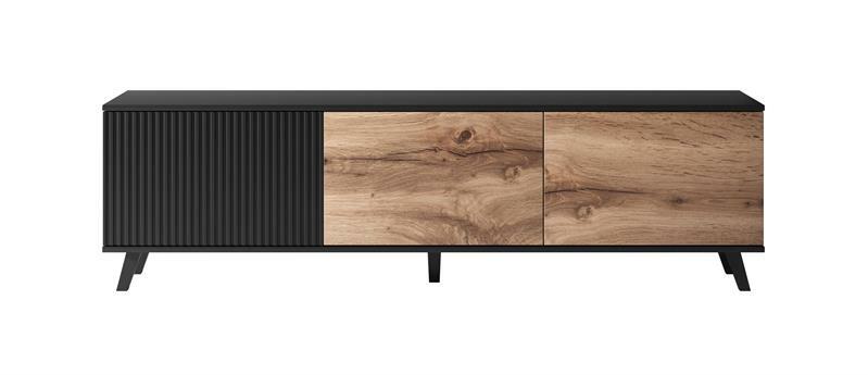 TV asztal Ranae RTV2 (wotan tölgy + fekete)