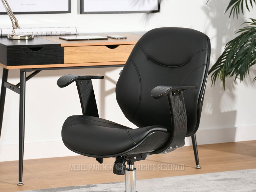 Fotel Raynold (fekete fa + króm)