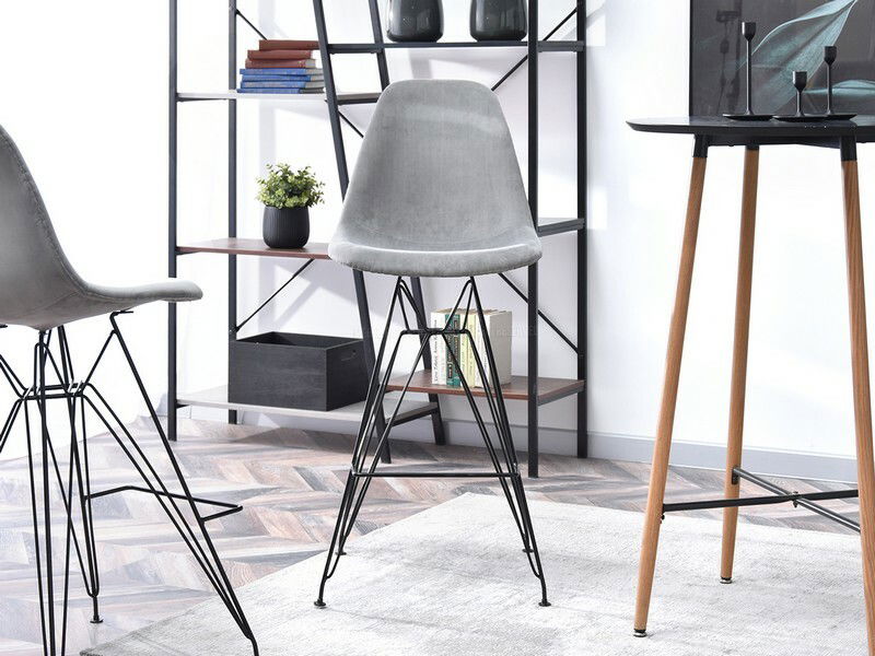 Stolička Epsie (sivá + čierna)