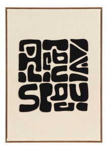 Faldekoráció steppelt cérnákkal Tranora (fekete + barna)