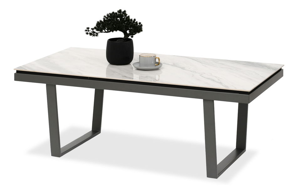 Măsuță de cafea Carno (marmură gri + grafit)