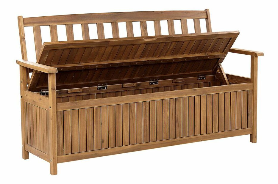 Bancă de grădină Sefu (lemn deschis) (cu sp. depozitare))