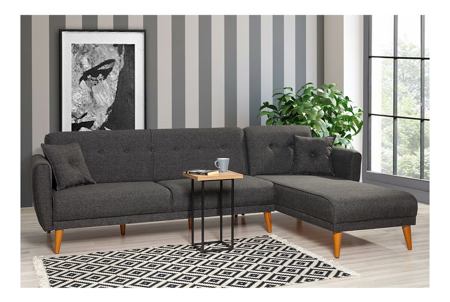 Sarok ülőgarnitúra Alhambra (B) (antracit)