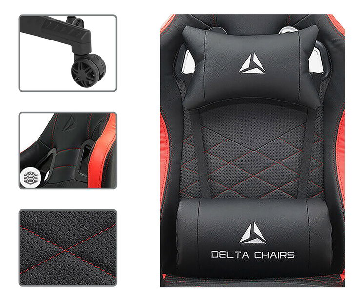 Kancelárske/herné kreslo Limur-L615-RED (čierna + červená)