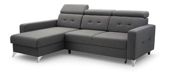 Rohová sedačka Larry (tmavosivá) (L)