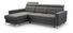 Rohová sedačka Larry (tmavosivá) (L)