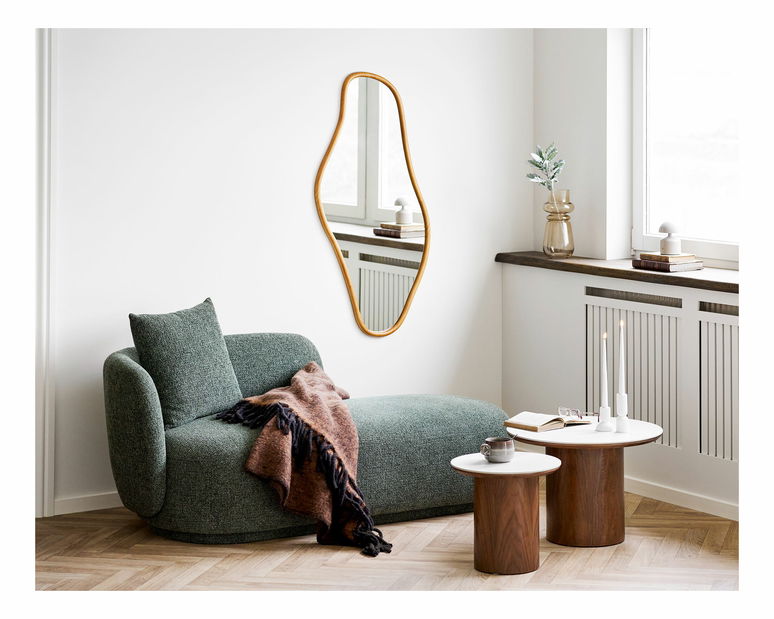 Príručný stolík Nealina 2 (biela + tmavohnedá)