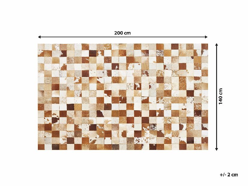 Koberec 140x200 cm CALIMA (patchwork hnedá)