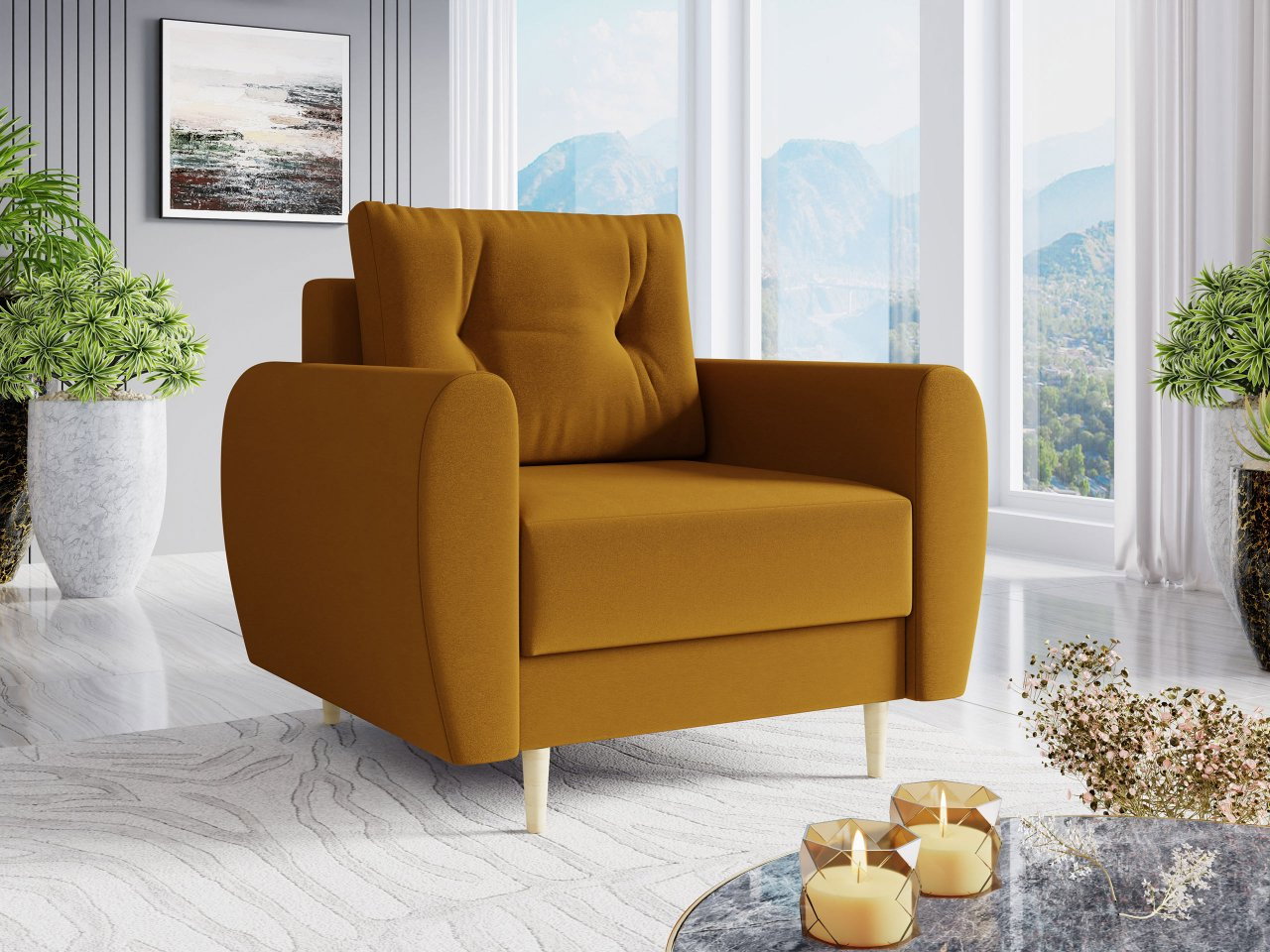 Fotoliu Keklat (muștar) 