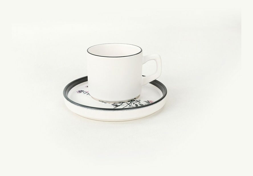 Set za kavu (12 kom.) Spark (bijela + zelena + ljubičasta + crna)