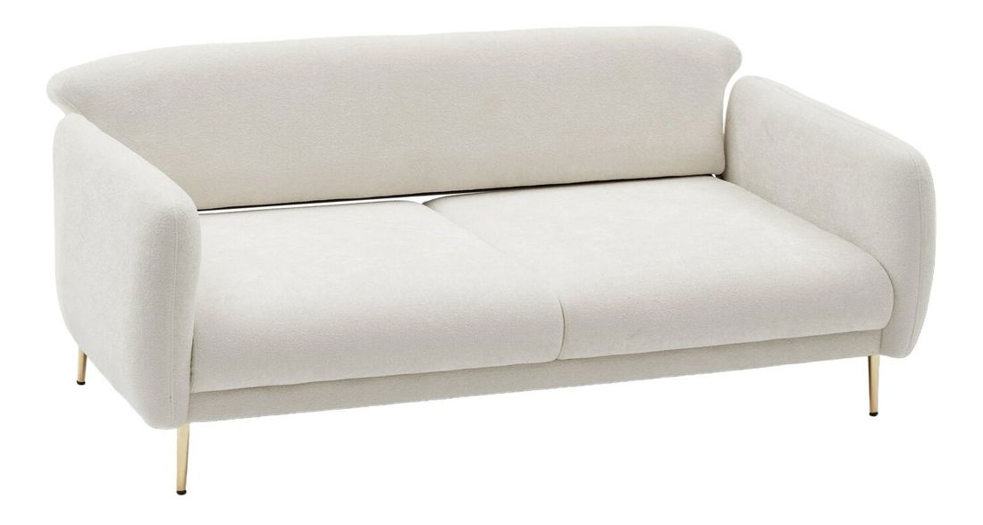 Háromszemélyes kanapé Simeon (krém + arany)