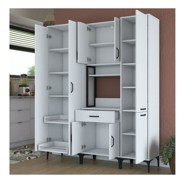 Set dulapuri bucătărie Jenaretta 19 (alb + negru)