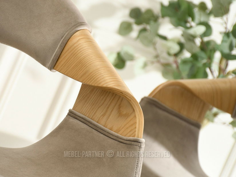 Scaun sufragerie Kwasnuwski (bej + stejar)